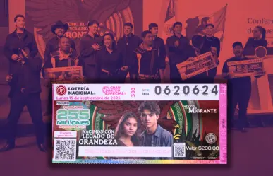 Cachitos de Lotería Nacional inspirados en el himno migrante del colectivo Legado de Grandeza