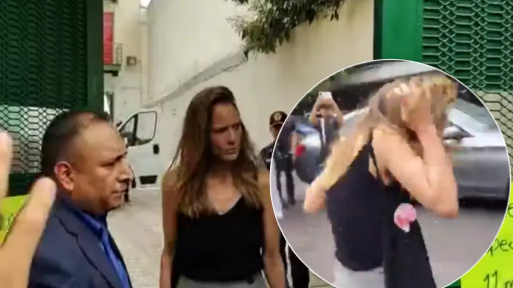 VIDEO | Agreden a "Lady Racista" al salir de audiencia en juzgados de la CDMX