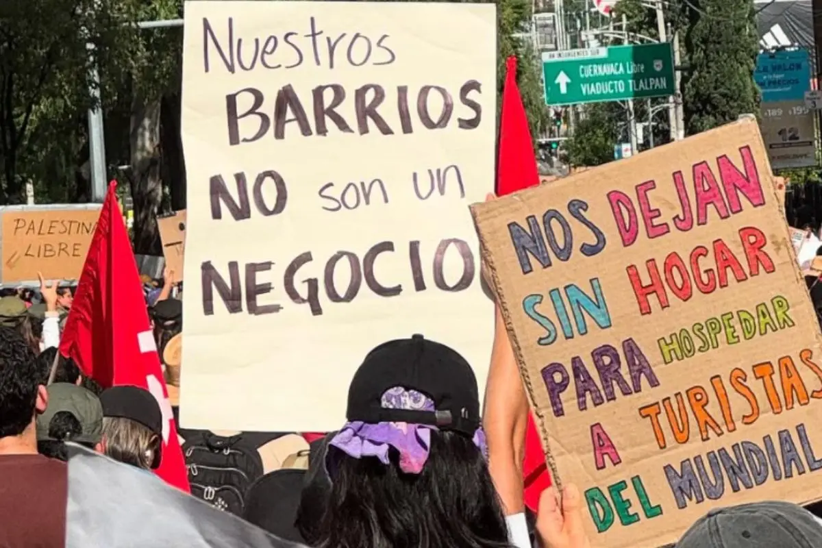 Marcha contra la gentrificación en CDMX. Foto: IG (@antigentrificacion.mx)