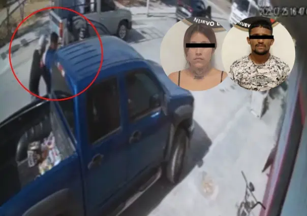 Detienen a pareja por asalto y robo de camioneta en calles de Salinas Victoria