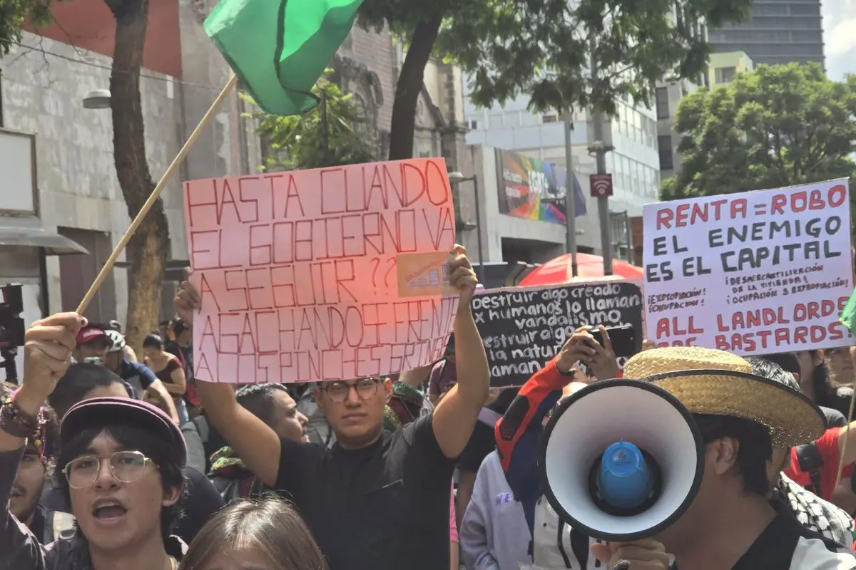 Tercera marcha contra la gentrificación en CDMX. Foto: Mario Flores