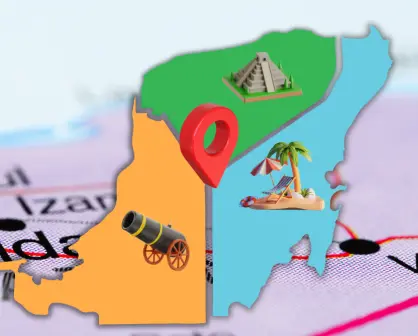 Este es el punto exacto donde se unen los 3 estados de la península de Yucatán