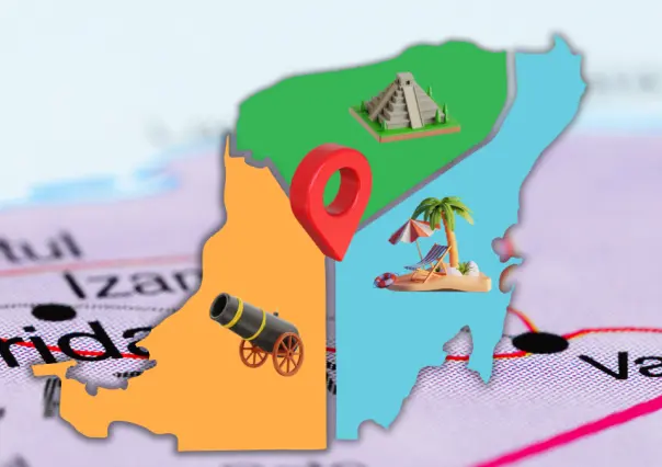 Este es el punto exacto donde se unen los 3 estados de la península de Yucatán
