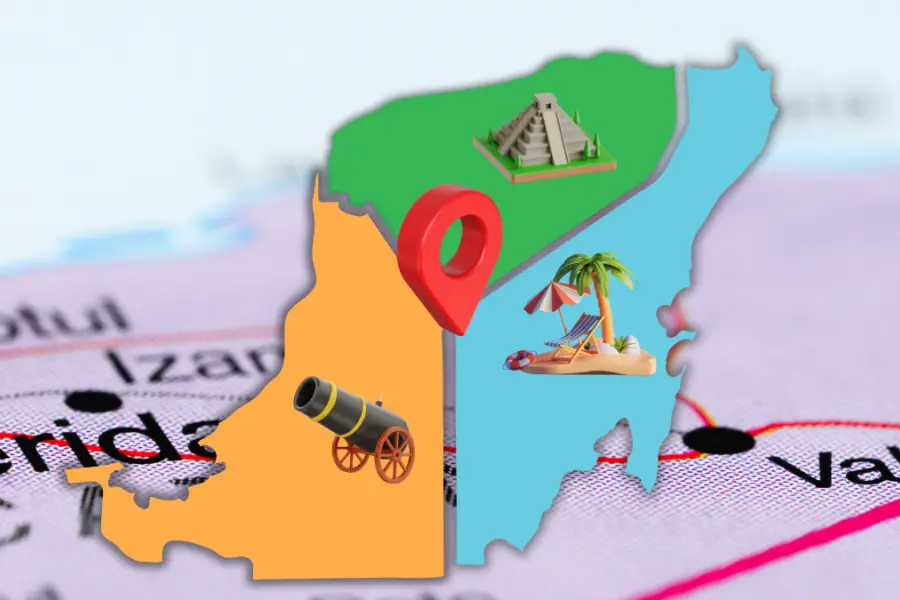 Este es el punto exacto donde se unen los 3 estados de la península de Yucatán