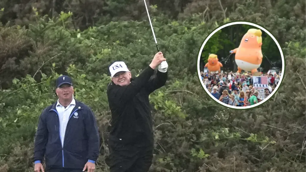 Donald Trump inicia su gira oficial por Escocia en medio de protestas