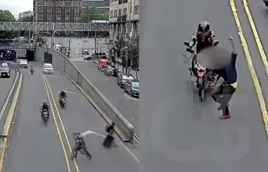 VIDEO | Hombre es atropellado por motociclista en CDMX; termina en el hospital