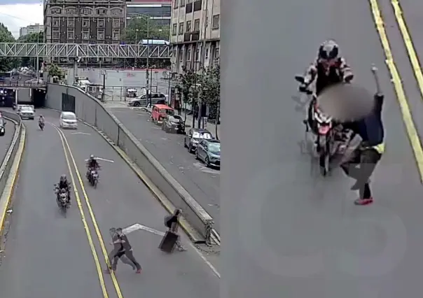 VIDEO | Hombre es atropellado por motociclista en CDMX; termina en el hospital