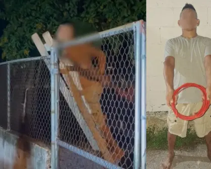 Cae ladrón de cableado eléctrico en una escuela primaria de Mérida
