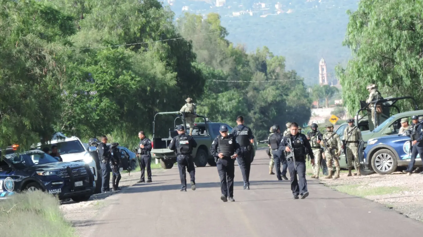 Detienen a 18 presuntos sicarios del CJNG en Aguascalientes tras operativo. Foto: X (@YPoliciaco)