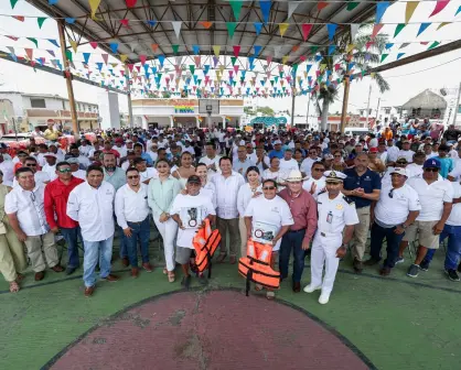 Pescadores de Progreso reciben equipo de seguridad por parte del Gobierno del Estado