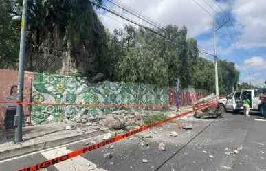 Cae enorme roca del cerro del Tepeyac y deja lesionado a un adulto mayor en la CDMX