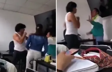 VIDEO | Estudiante golpea a profesor en plena clase en Hidalgo