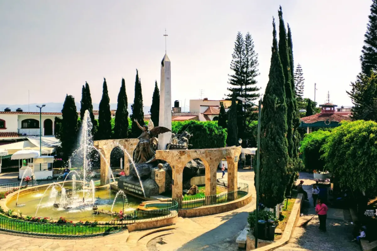 Parque del un pueblo mágico en el Edomex. Foto: Google Maps (Luisfe)
