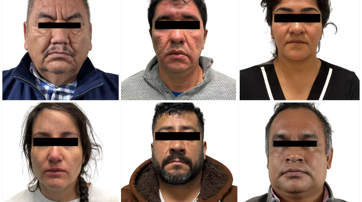 La Fiscalía del Edomex confirmó que en la Operación Liberación se detuvo a seis sujetos que permanecerán en prisión preventiva mientras avanza la investigación. Imagen: GEM