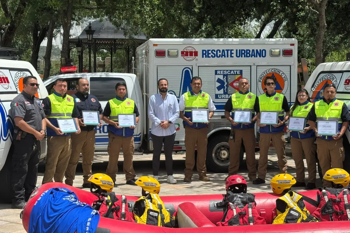 El reconocimiento se realizó en el Casco Urbano de San Pedro, en donde estuvieron presentes 8 elementos de los 10 que acudieron a Texas/Foto: Vianney Carrera