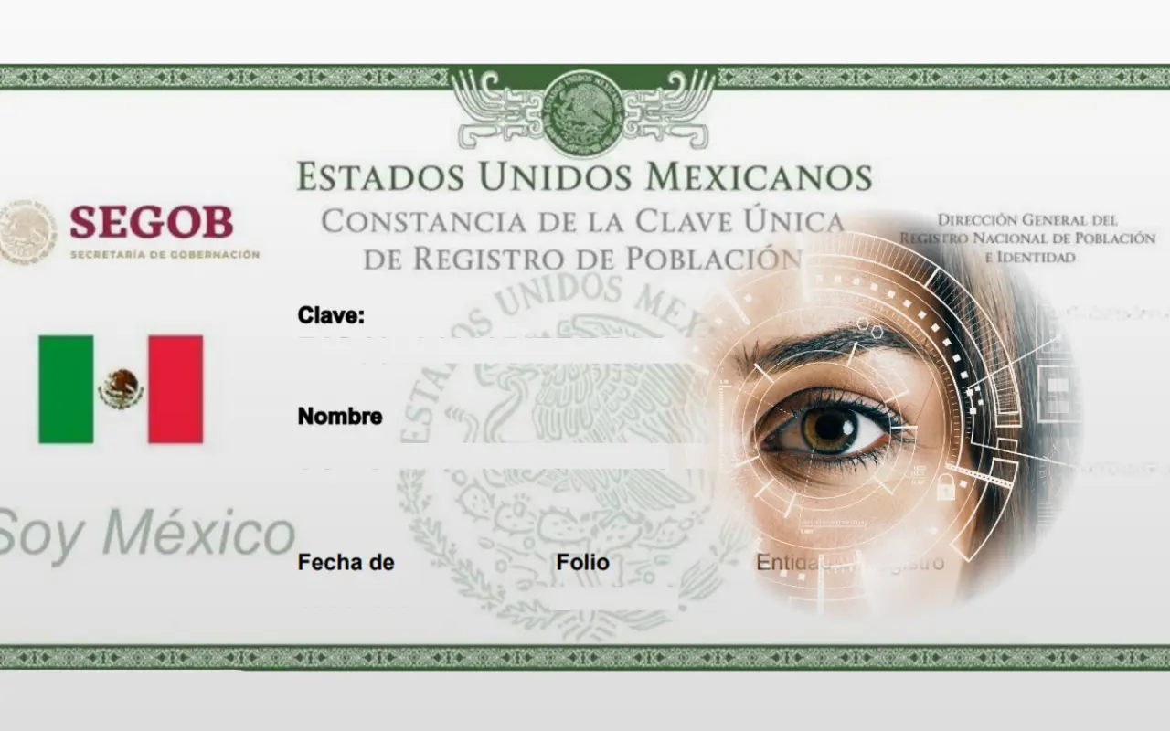 CURP y ojo humano. Foto: Canva / Consulado de México
