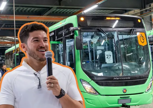 Samuel García supervisa producción de unidades de transporte público hechas en Nuevo León