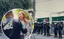 “Lady Racista” asiste a audiencia en juzgados de CDMX con fuerte operativo de seguridad