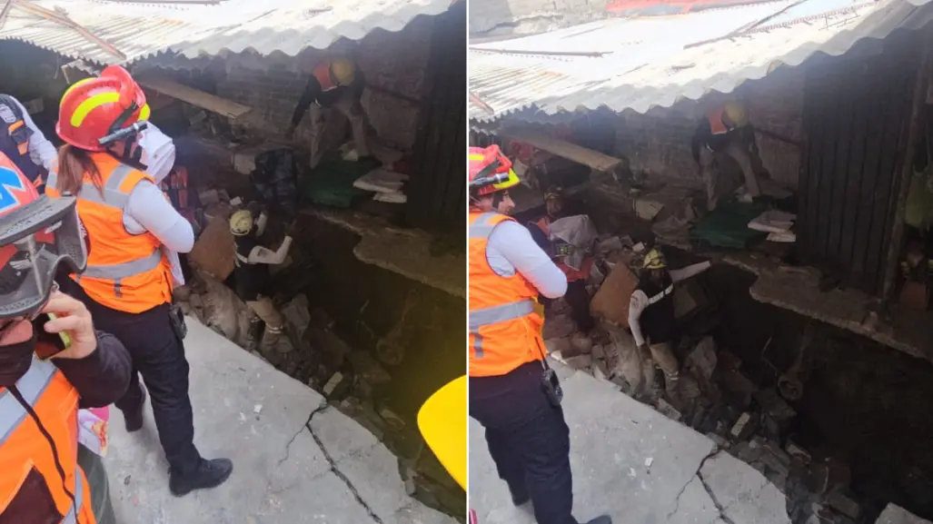 FOTOS | Socavón en Gustavo A. Madero deja a comerciantes sin mercancía y a una familia desalojada