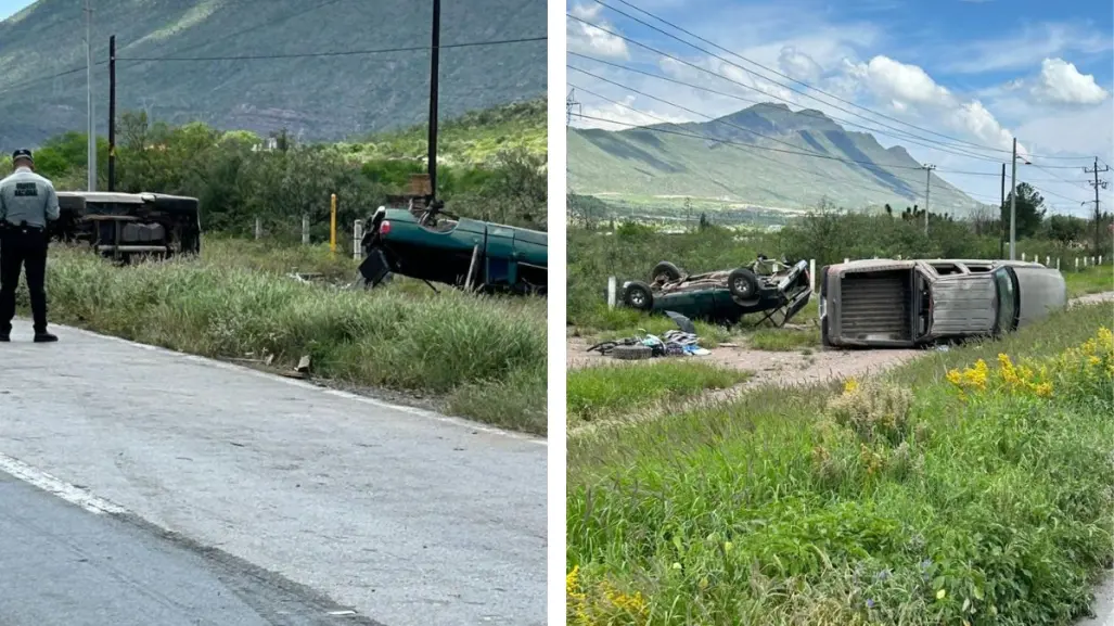 Muere una persona y otra resulta herida tras volcadura sobre la Saltillo-Torreón