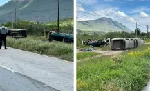 Muere una persona y otra resulta herida tras volcadura sobre la Saltillo-Torreón