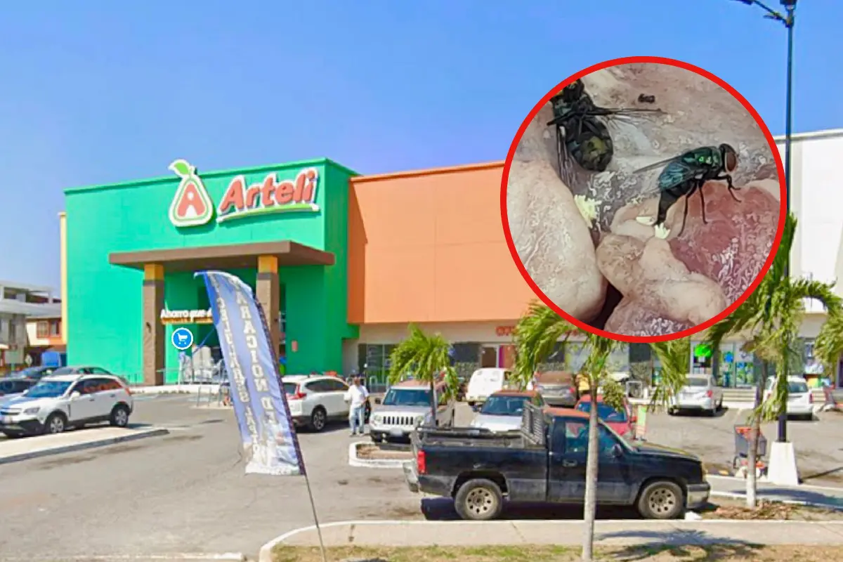 Encuentran carne echada a perder en tienda comercial Arteli en Tampico | Foto: Axel Hassel