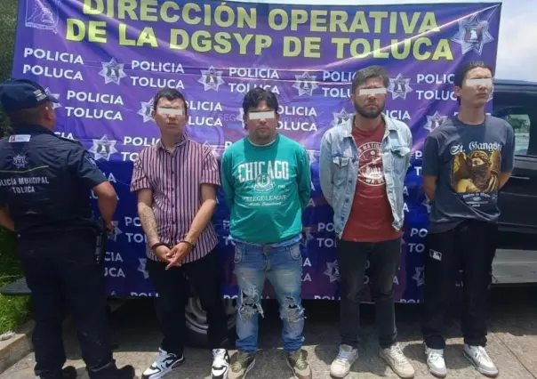 Capturan en Toluca a colombianos que extorsionaban con el método "gota a gota" en Edomex