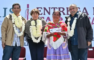 Delfina Gómez entrega por primera vez recursos directos a comunidades indígenas del Edomex