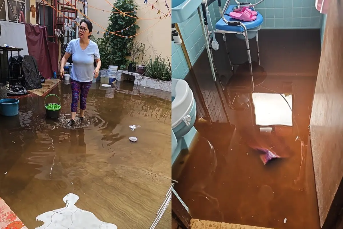 Fuga de agua en San Juan de Aragón en Gustavo A. Madero. Foto: Ramón Ramírez | Canva