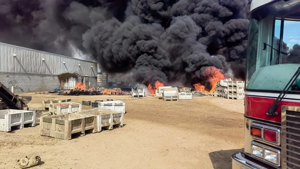 Sorprende otro incendio en La Paz; se trata de una tarimas en un rancho