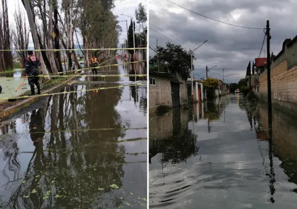 Lluvias en CDMX provocan desbordamiento de canal e inundan calles en Tláhuac