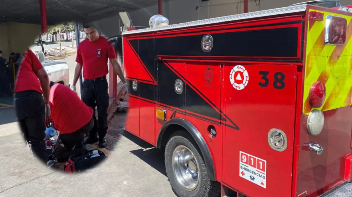 Foto: Especial | Una bebé de 1 año estuvo a punto de morir ahogada en su domicilio; su padre la sacó y bomberos la estabilizaron.