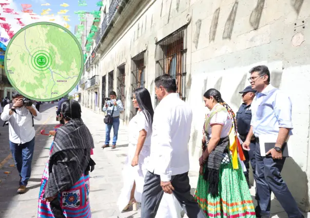 Sismo interrumpe conferencia de prensa del Gobernador de Oaxaca