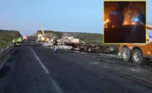 Carretera Monterrey- Saltillo presenta fuerte congestión tras fatal accidente
