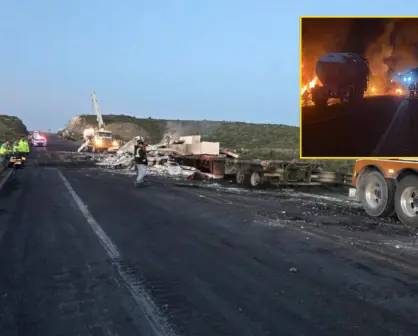 Carretera Monterrey- Saltillo presenta fuerte congestión tras fatal accidente