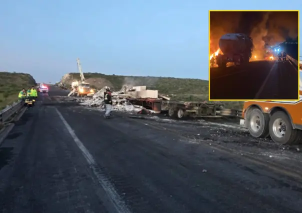 Carretera Monterrey- Saltillo presenta fuerte congestión tras fatal accidente