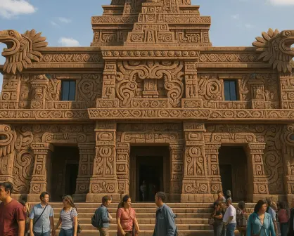 Así luciría la alcaldía Cuauhtémoc de CDMX con estilo azteca en vez de europeo, según la IA