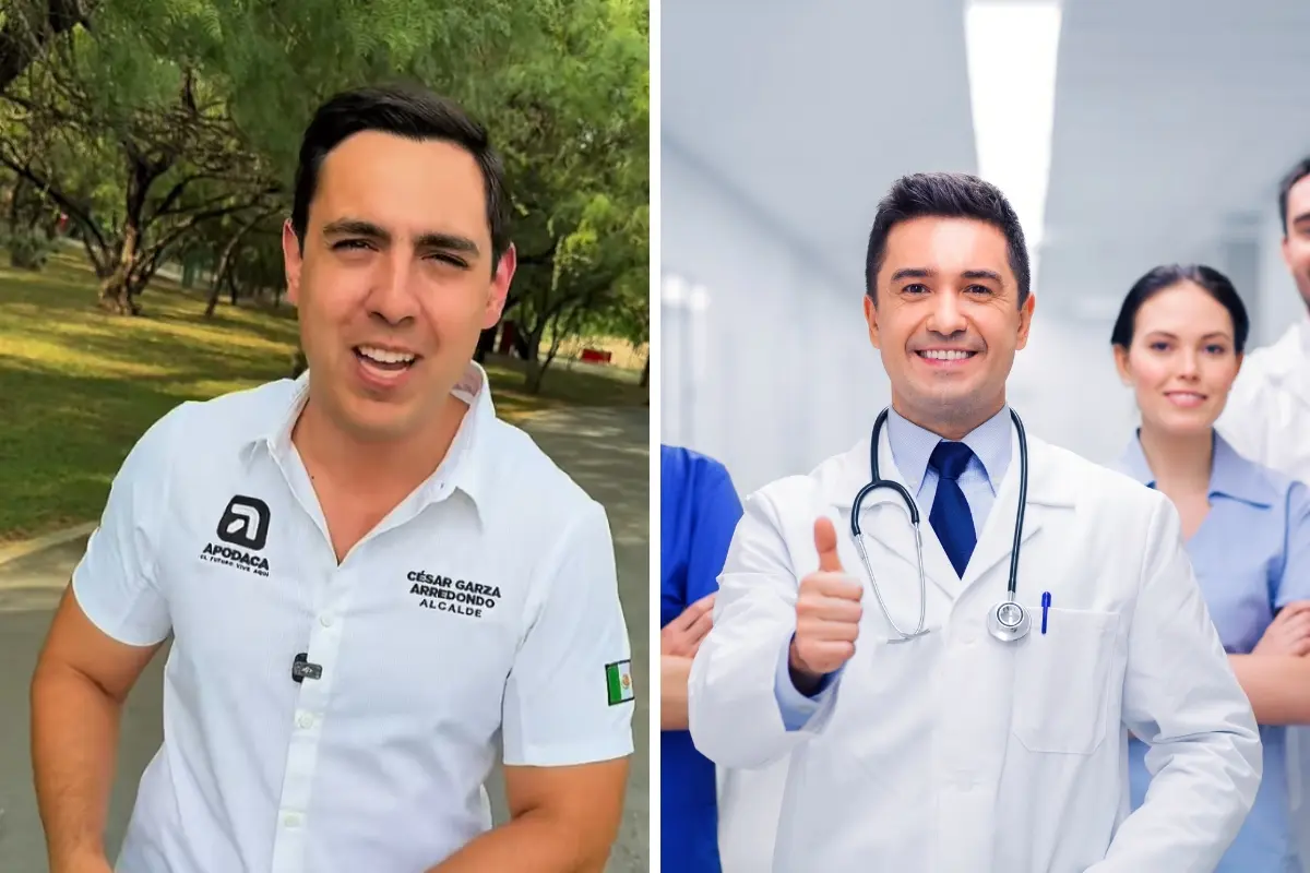El alcalde de Apodaca, César Garza Arredondo. Foto: Composición Canva