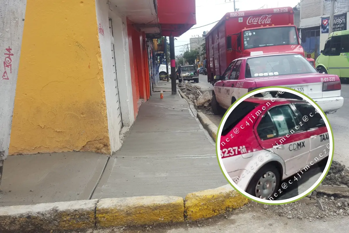 Calle de la Álvaro Obregón, taxi donde mujer es asesinada. Foto: Google Maps y C4 Jiménez | Caanva