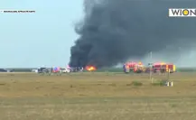 VIDEO | Avión caza se desploma durante práctica en California