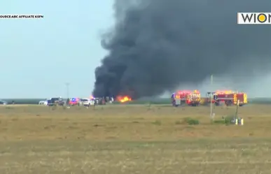 VIDEO | Avión caza se desploma durante práctica en California