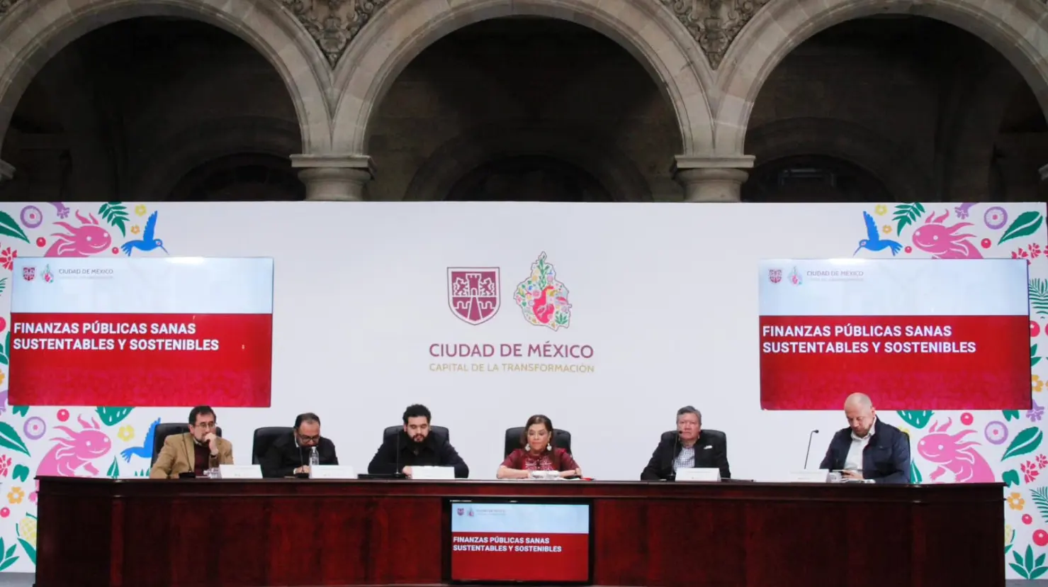 Clara Brugada en presentación de récord histórico de ingresos en CDMX. Foto: Gobierno CDMX