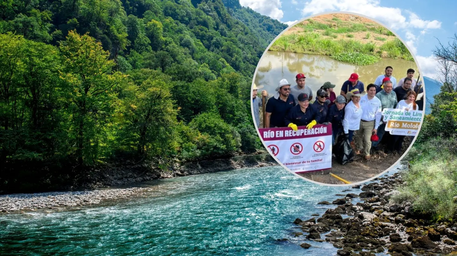 Conagua realizó una limpieza nacional de ríos. (Fotografía: Canva | Conagua)
