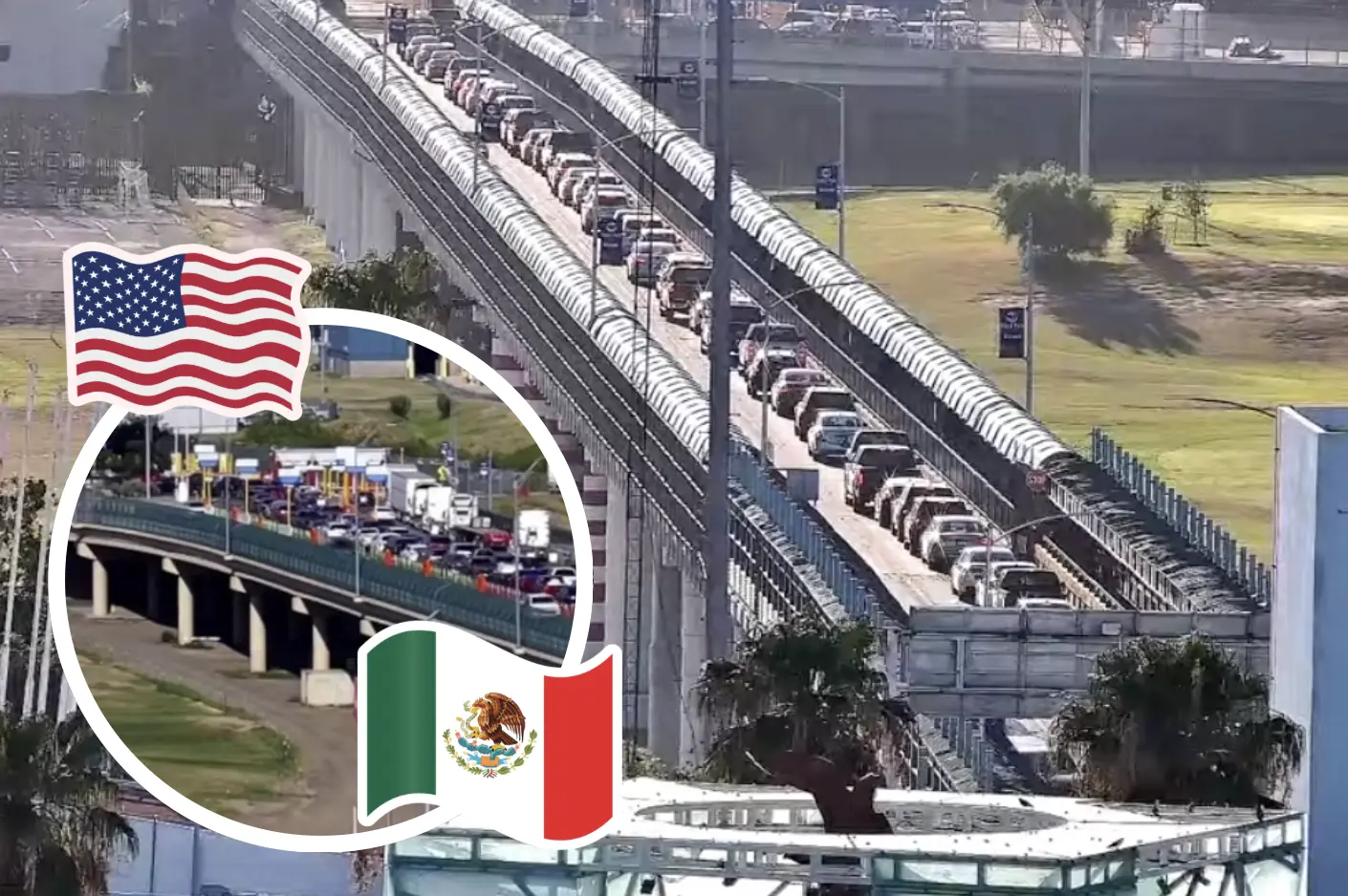 Este es el flujo vehicular en los cruces fronterizos de Piedras Negras / Fotos: Puentes Internacionales de Piedras Negras, Coahuila y Eagle Pass, Texas. | Alberto Flores | Canva