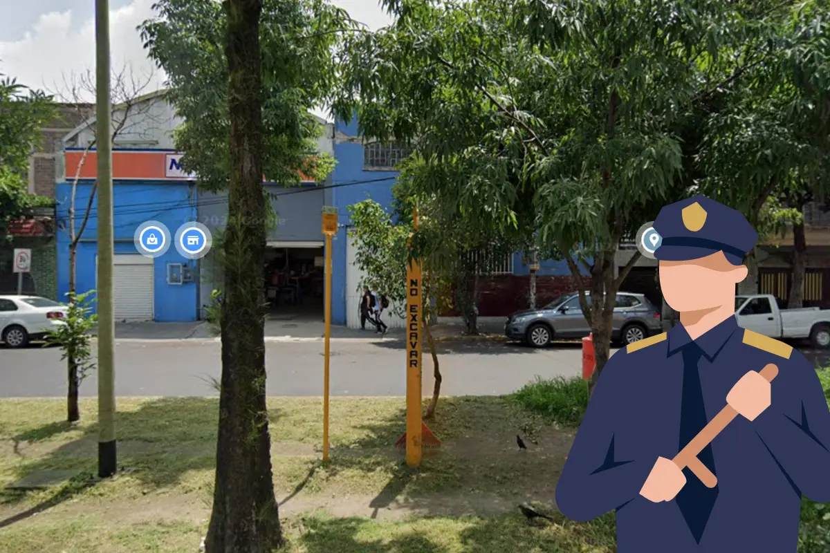 Elementos de la SSC CDMX acude a auxiliar a joven en la colonia Romero Rubio. Foto: Google Maps | Canva
