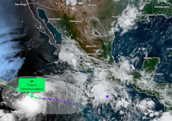 Esta es la trayectoria de ´Gil´, tormenta tropical que se forma en el Pacífico