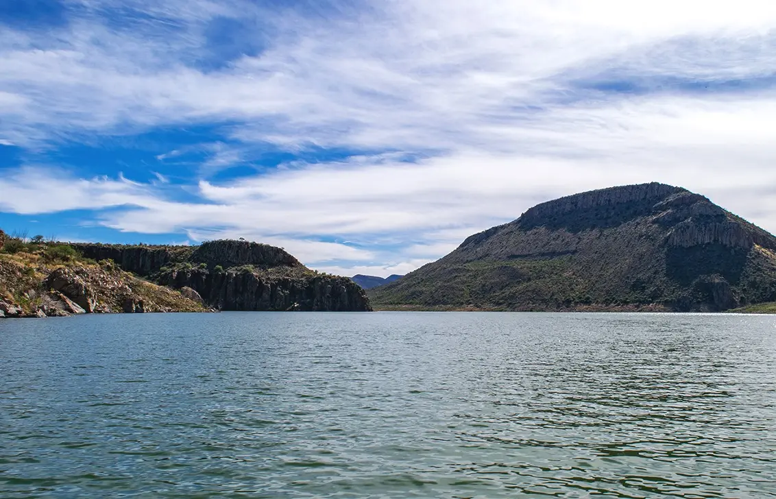 Presa Lázaro Cárdenas o El Palmito| Foto: Hotel el Palmito, en Facebook
