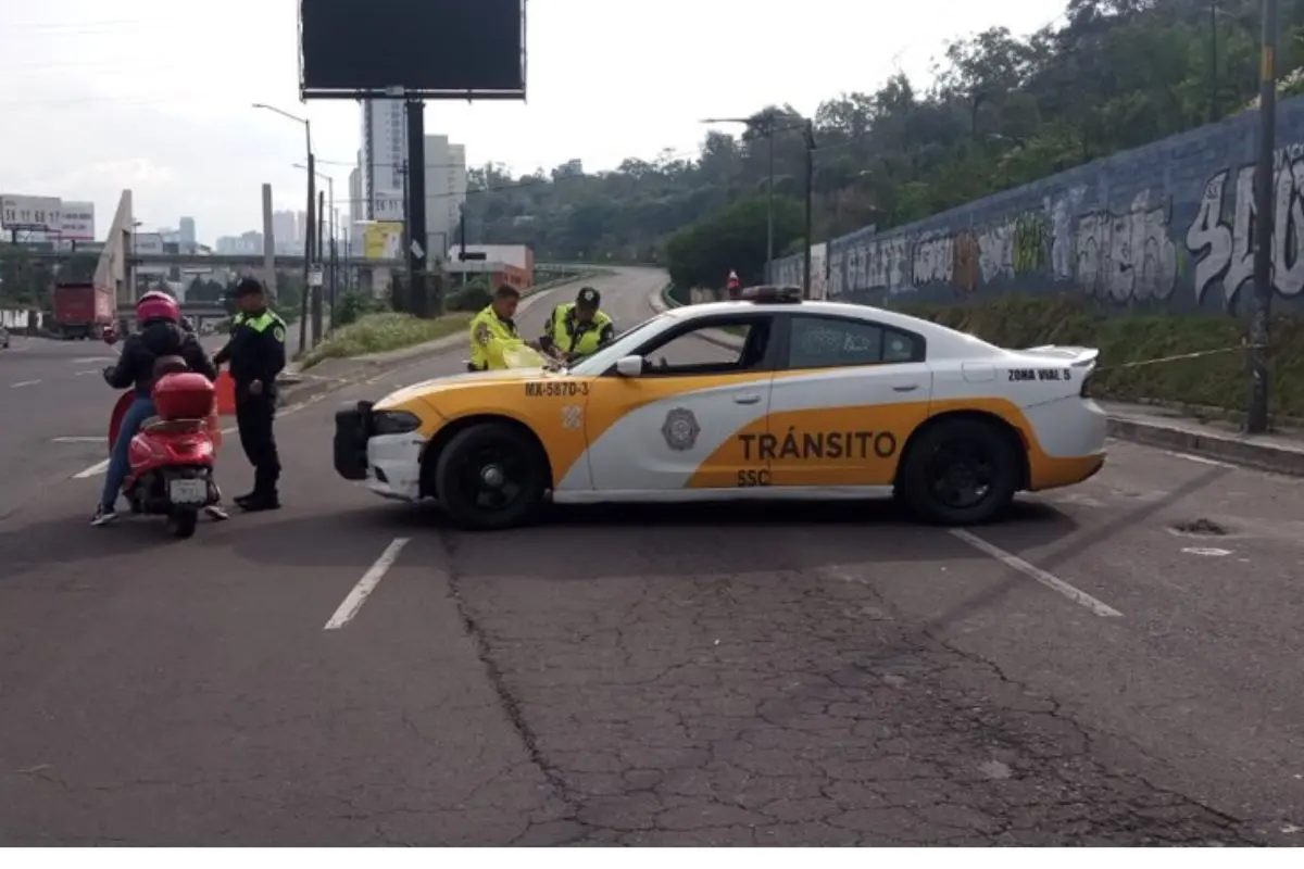 Corte vial en CDMX. Foto: X (@OVIALCDMX)
