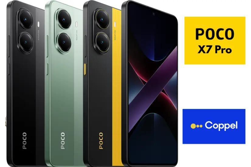 Con gran pantalla, batería duradera y potente procesador, el Poco X7 Pro 5G llega a Coppel como opción destacada. Foto: Canva