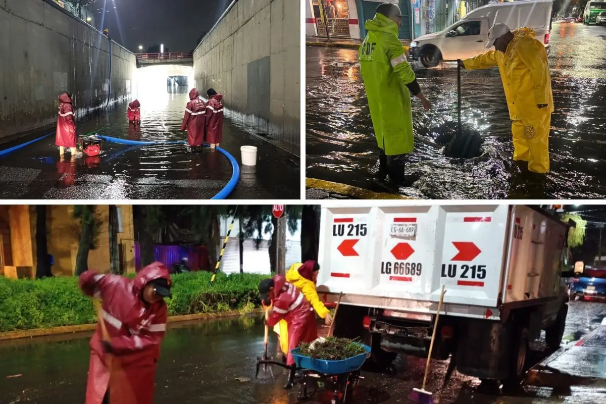 Trabajos del Plan Tlaloque en CDMX por lluvias. Foto: Gobierno CDMX | Canva